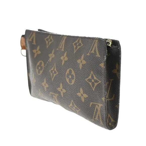 LOUIS VUITTON Logo BUCKET GM Pouch Bag Monogram Leather Brown U.S.A. - Picture 4 of 13